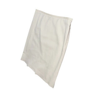 Theory Nova Pencil Skirt Size 6 Wool Blend Cream Beige Stretch Knee Length Work